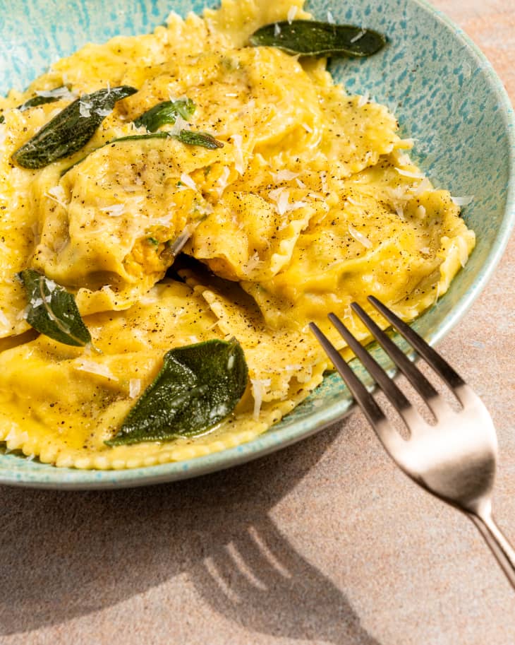 Butternut Squash Ravioli Recipe (Homemade Pasta Dough and Sage Butter Sauce) Kitchn